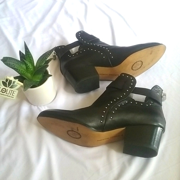 Adrienne Vittadini  Ranno Leather Almond Toe Ankle Fashion Boots Size 7.0 - Picture 5 of 8